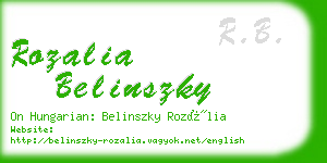 rozalia belinszky business card